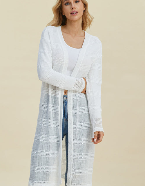 Load image into Gallery viewer, Double Take Full Size Open Front Longline Cardigan
