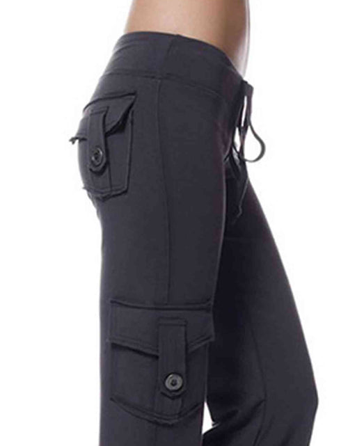 Load image into Gallery viewer, Mid Waist Pants with Pockets
