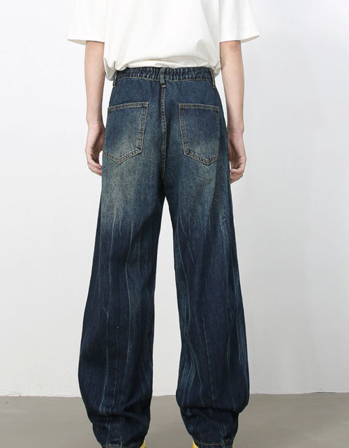 Load image into Gallery viewer, Men's High Waist Washed Jeans

