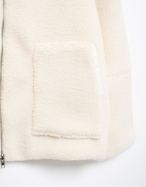 Load image into Gallery viewer, Turtleneck Zip Up Long Sleeve Plush Jacket
