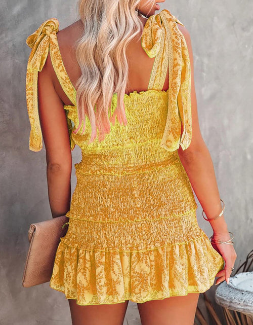 Load image into Gallery viewer, Smocked Wide Strap Mini Cami Dress
