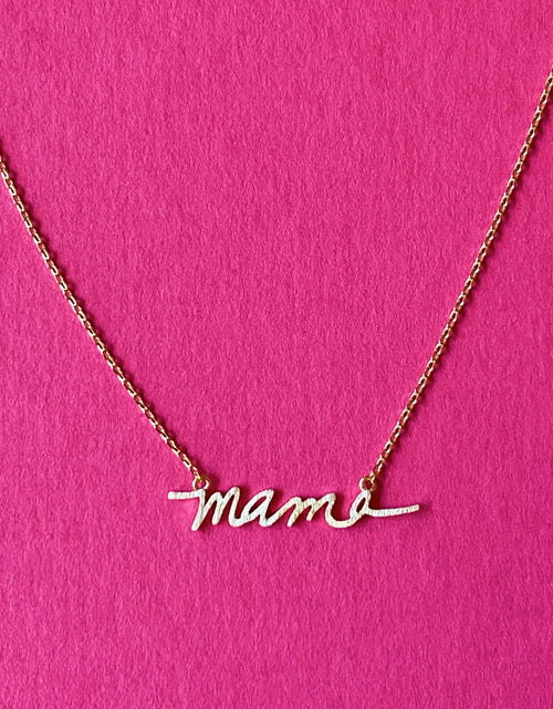 Load image into Gallery viewer, Mama Script Necklace by Ellisonyoung.com

