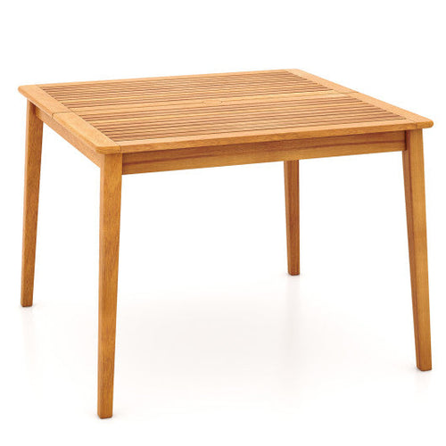 Load image into Gallery viewer, 40 Inch Acacia Wood Dining Square Bistro Table with 1.96 Inch Umbrella Hole
