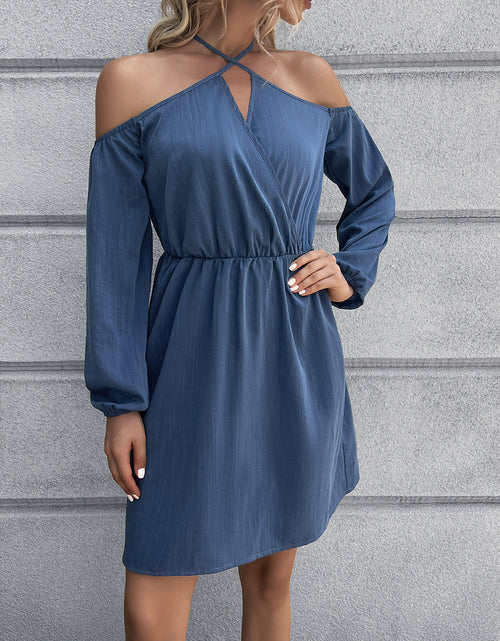 Load image into Gallery viewer, Ivy Lane Cold-Shoulder Crisscross Mini Dress
