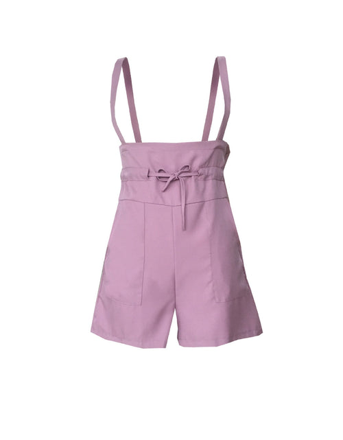 Load image into Gallery viewer, Drawstring Wide Strap Overalls with Pockets
