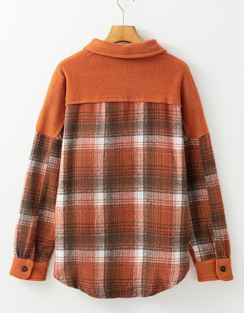Load image into Gallery viewer, Plaid Button Up Long Sleeve Jacket

