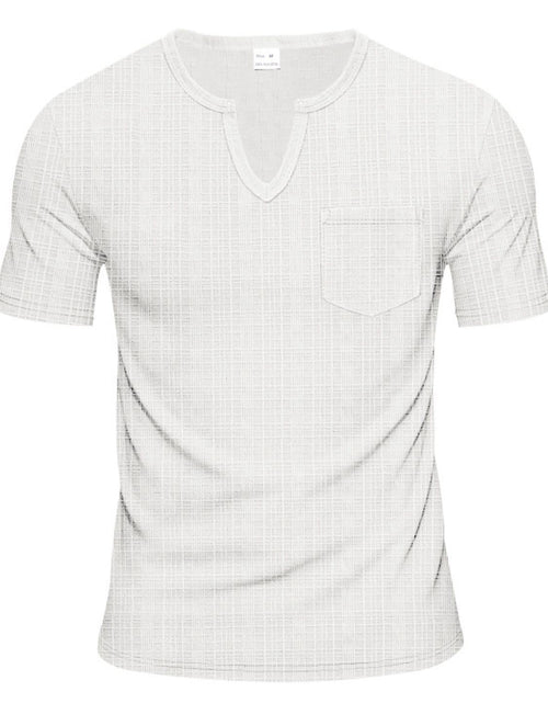 Load image into Gallery viewer, Men's Full Size Notched Short Sleeve T-Shirt Plus Size
