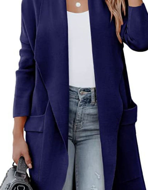 Load image into Gallery viewer, Open Front Dropped Shoulder Outerwear
