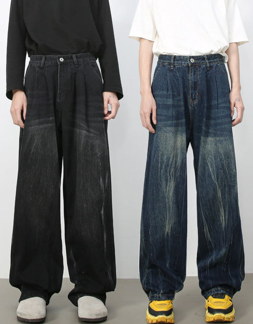 Load image into Gallery viewer, Men's High Waist Washed Jeans
