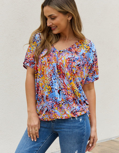 Load image into Gallery viewer, Be Stage Full Size Printed Dolman Flowy Top
