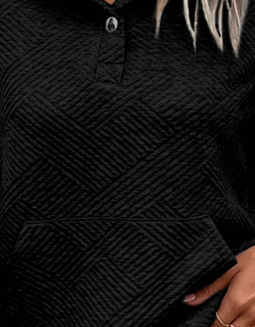 Load image into Gallery viewer, Geometric Snap Button Long Sleeve Sweatshirt
