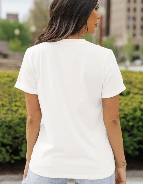 Load image into Gallery viewer, Graphic Round Neck Short Sleeve T-Shirt
