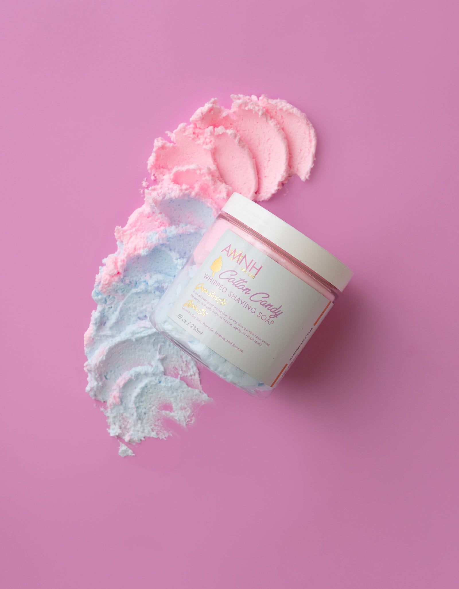 "Cotton Candy" Whipped Foaming/ Shaving Soap by AMINNAH