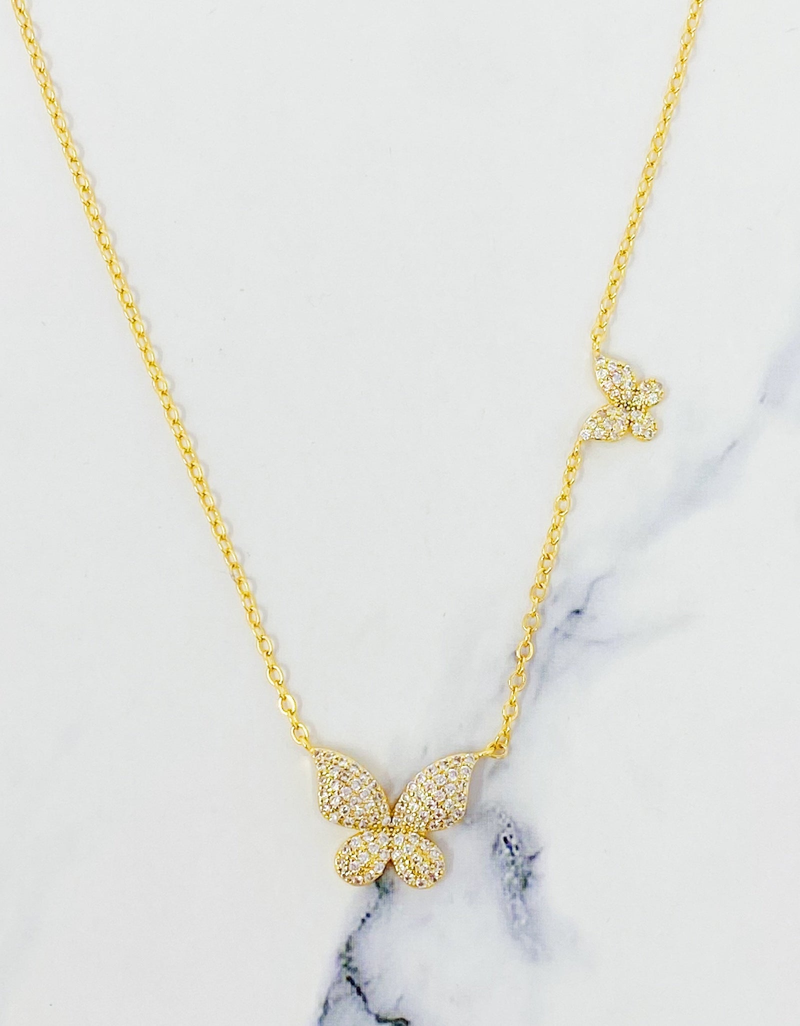 Double Shine Butterfly  Necklace by Ellisonyoung.com