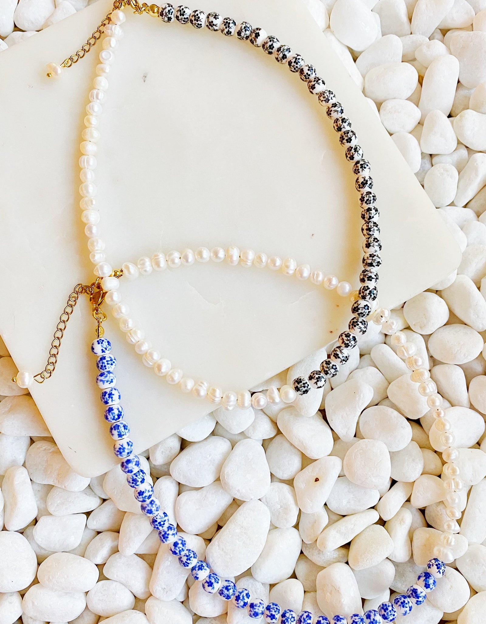 So Fresh Pearl And Porcelain Choker Necklace by Ellisonyoung.com