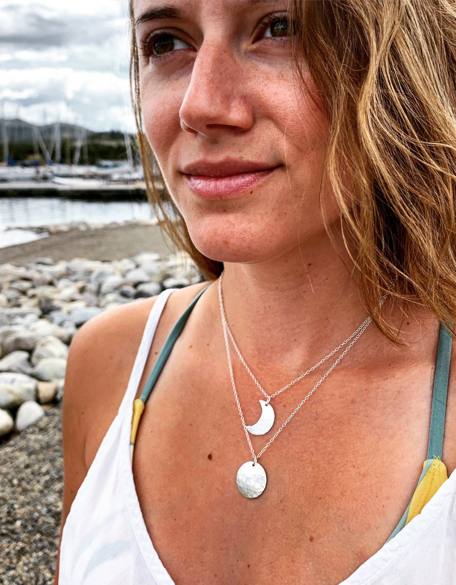 Full Moon Necklace by Jennifer Cervelli Jewelry