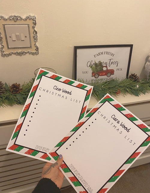 Load image into Gallery viewer, Personalised Name Christmas List To Santa Winter Christmas Seasonal Wall Home Decor Print by WinsterCreations™ Official Store
