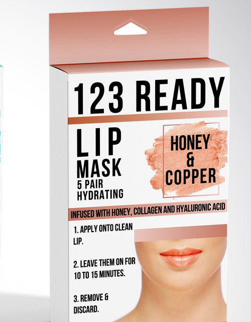 Load image into Gallery viewer, 123 READY COPPER HONEY HYDRATING GEL LIP PATCHES 5PC by ZAQ Skin &amp; Body

