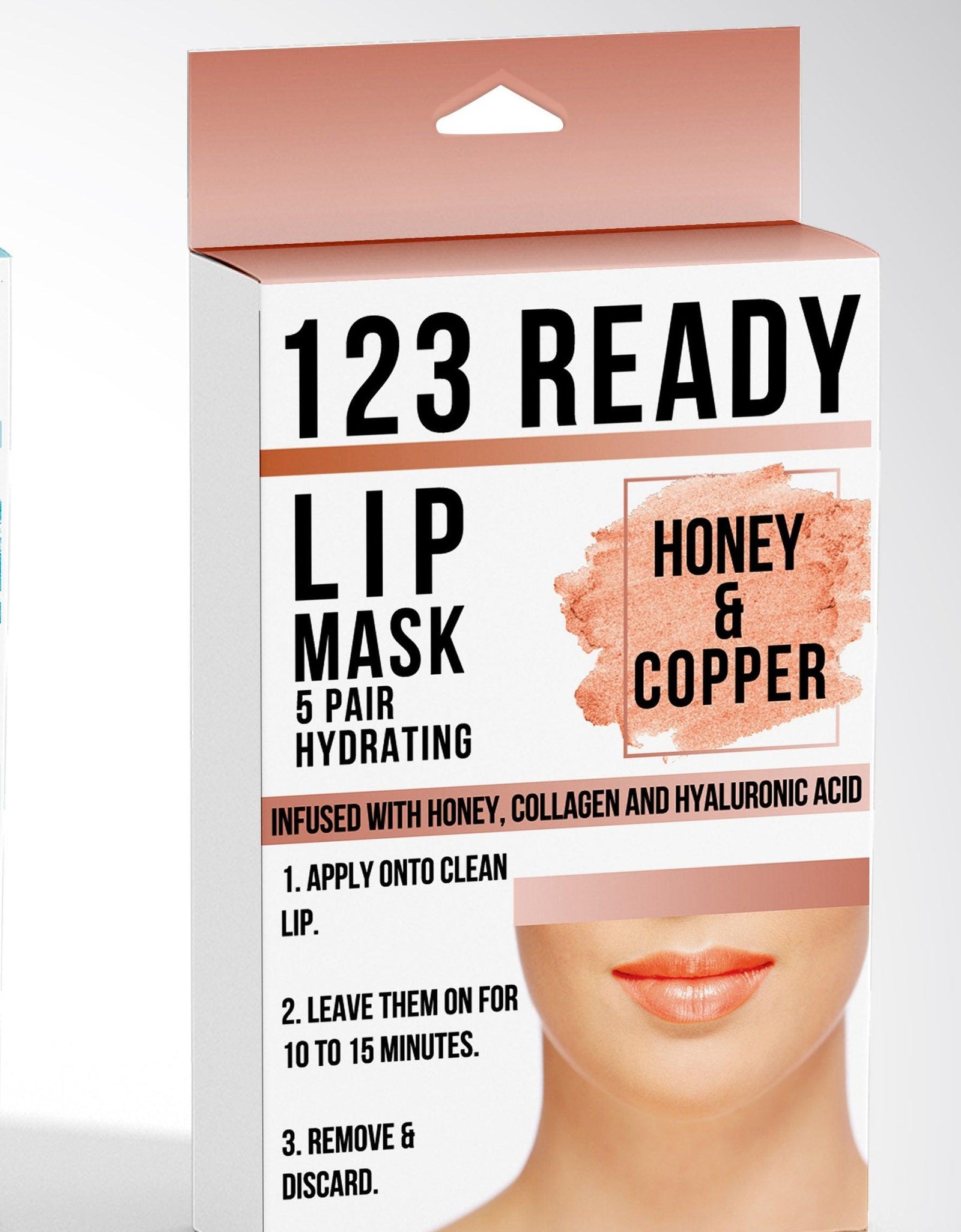 123 READY COPPER HONEY HYDRATING GEL LIP PATCHES 5PC by ZAQ Skin & Body