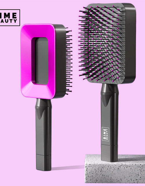 Load image into Gallery viewer, 3D Self-cleaning Deluxe Rectangular Hair Brush by BimeBeauty
