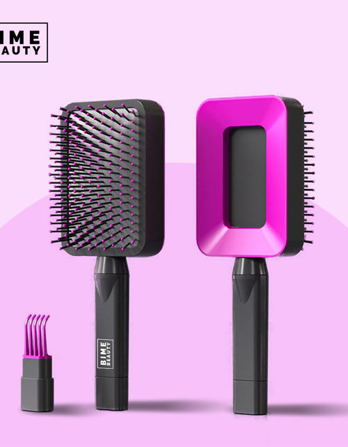 Load image into Gallery viewer, 3D Self-cleaning Deluxe Rectangular Hair Brush by BimeBeauty
