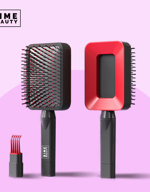 Load image into Gallery viewer, 3D Self-cleaning Deluxe Rectangular Hair Brush by BimeBeauty
