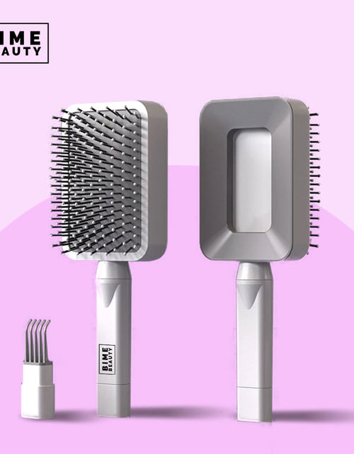 Load image into Gallery viewer, 3D Self-cleaning Deluxe Rectangular Hair Brush by BimeBeauty
