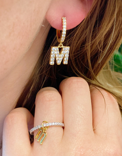 Load image into Gallery viewer, Dangle Initial Ring by Ellisonyoung.com
