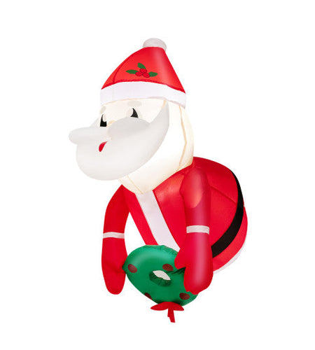 3.3 Feet Lighted Inflatable Santa Claus Broke Out from Window