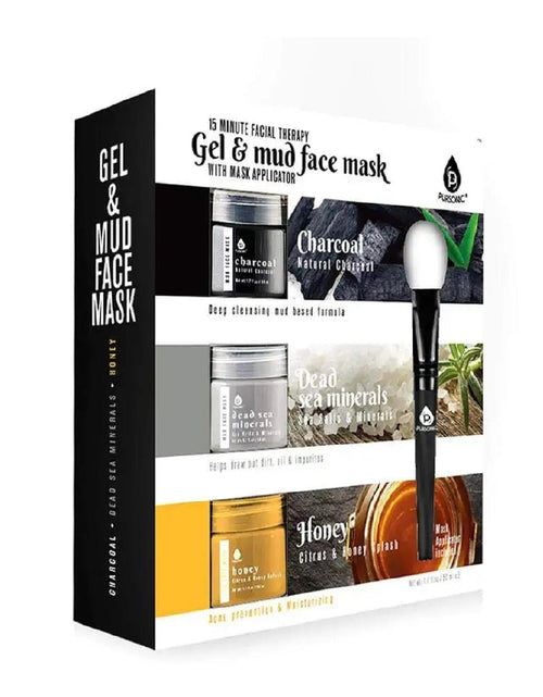 Load image into Gallery viewer, 3 Pack Facial Therapy Mud Face Mask with Mask Applicator by Pursonic

