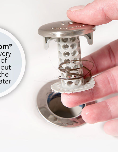 Load image into Gallery viewer, SinkShroom (Nickel Edition) The Hair Catcher That Prevents Clogged Bathroom Sink Drains by TubShroom.com
