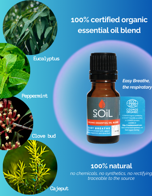 Load image into Gallery viewer, Easy Breathe - Organic Essential Oil Blend by SOiL Organic Aromatherapy and Skincare
