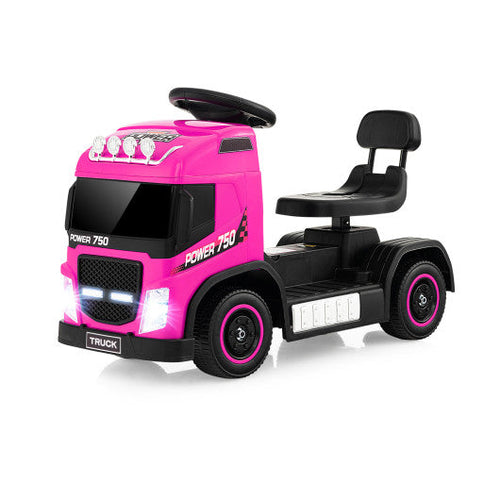 Load image into Gallery viewer, 6V Kids Electric Ride-on Truck with Height Adjustable Seat-Pink
