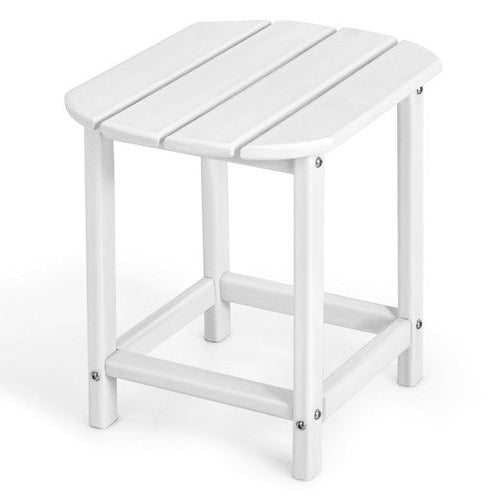 Load image into Gallery viewer, 18 Inch Weather Resistant Side Table for Garden Yard Patio-White
