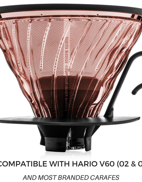 Load image into Gallery viewer, Reusable Pour Over Coffee Filter for Chemex and Hario V60 (Copper) by Barista Warrior

