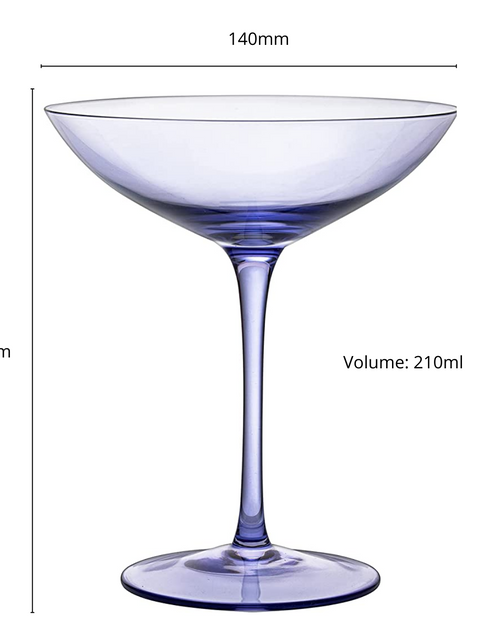 Load image into Gallery viewer, Lavender Champagne Coupes 12oz Set of 6 by The Wine Savant - Colored Champagne Glasses, Prosecco, Mimosa Glasses Set, Cocktail Glass Set, Bar Glassware Bachelorette Anniversary Gifts by The Wine Savant
