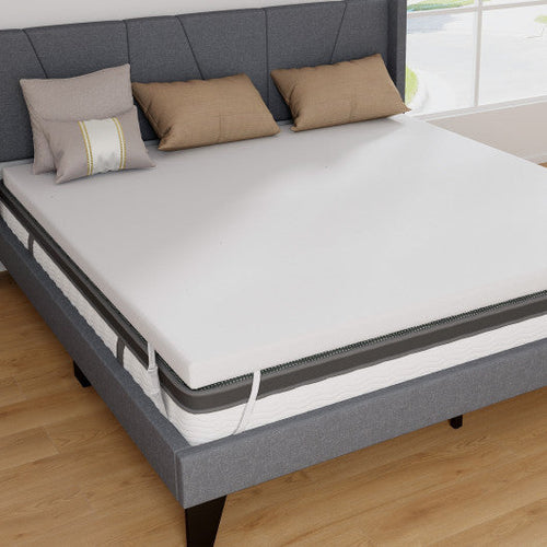 Load image into Gallery viewer, 3 Inch Gel-Infused Memory Foam Mattress Topper with Removable Cover-King Size
