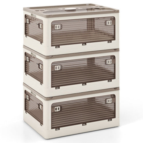 Load image into Gallery viewer, 3-Pack Stackable Storage Bins with Lids with 5 Opening Ways-8 Gal
