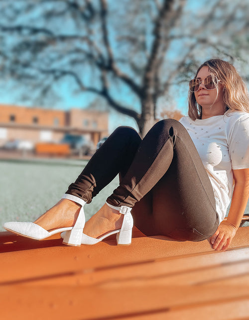 Load image into Gallery viewer, nymph faux leather low block heel sandals by London Rag
