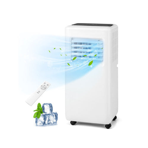 Load image into Gallery viewer, 3-in-1 8000 BTU Portable Air Conditioner with Remote Control-White
