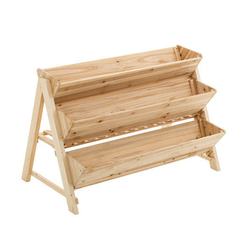 Load image into Gallery viewer, 3 Tier Wooden Vertical Raised Garden Bed with Storage Shelf
