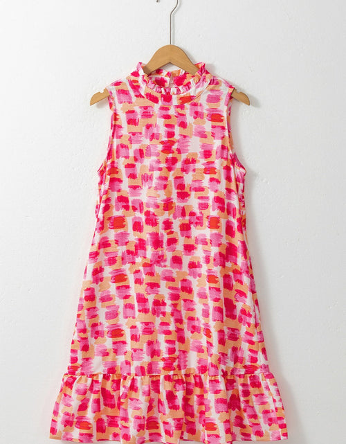 Load image into Gallery viewer, Printed Mock Neck Sleeveless Dress
