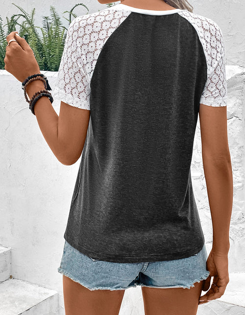 Load image into Gallery viewer, Ivy Lane Color Block Raglan Sleeve Round Neck Tee
