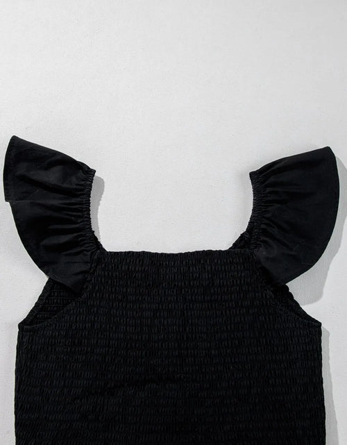 Load image into Gallery viewer, V Neck Ruffled Cap Sleeve Smocked Maxi Dress
