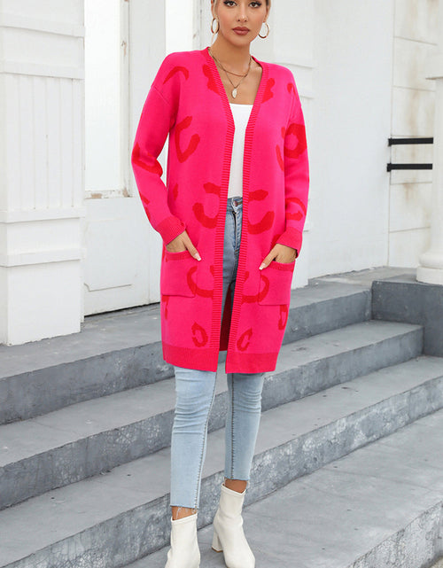 Load image into Gallery viewer, Angel Wings Printed Long Sleeve Cardigan with Pockets
