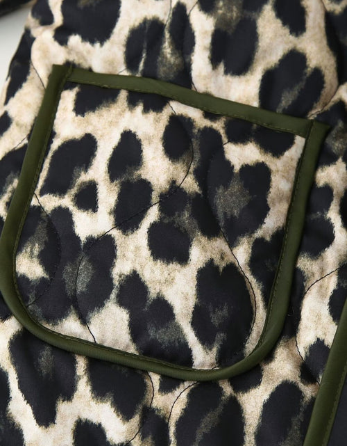 Load image into Gallery viewer, Leopard Open Front Long Sleeve Outerwear
