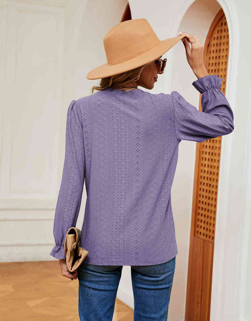 Load image into Gallery viewer, V-Neck Flounce Sleeve Blouse
