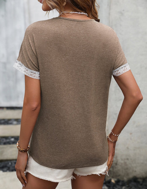 Load image into Gallery viewer, Ivy Lane Contrast Round Neck Short Sleeve Tee
