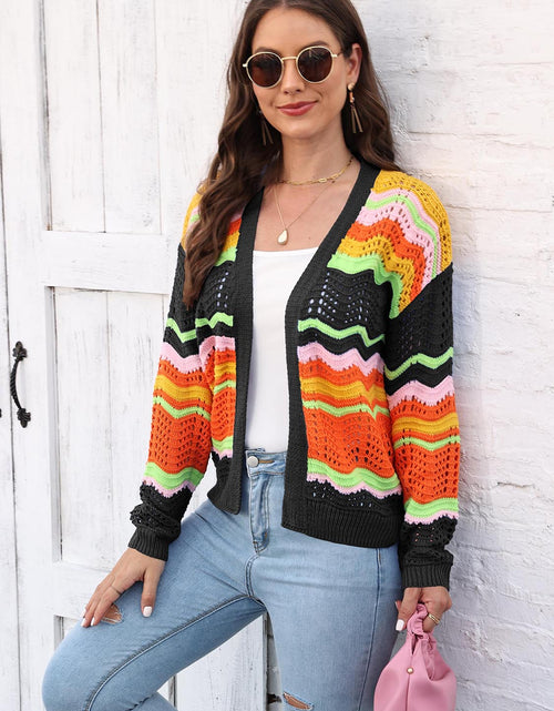 Load image into Gallery viewer, Open Front Openwork Cardigan

