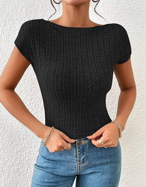 Load image into Gallery viewer, Backless Short Sleeve T-Shirt
